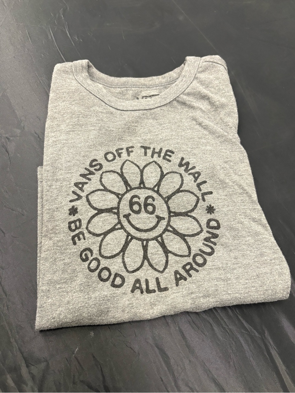 Vans Off the Wall Flower Smile Grey Tee